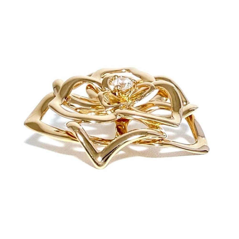 PIAGET Rose Pendant Top Charm Gold Diamond 18K Pink - Picture 3 of 10